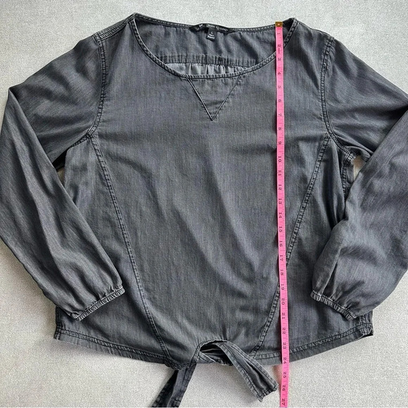 Lee Riders Shape Illusions Long Sleeve Tie Front Denim Shirt. Size L. Bl… - Picture 10 of 11